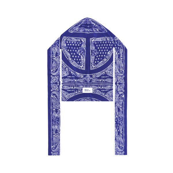Bandana Print Durag - Blue/White