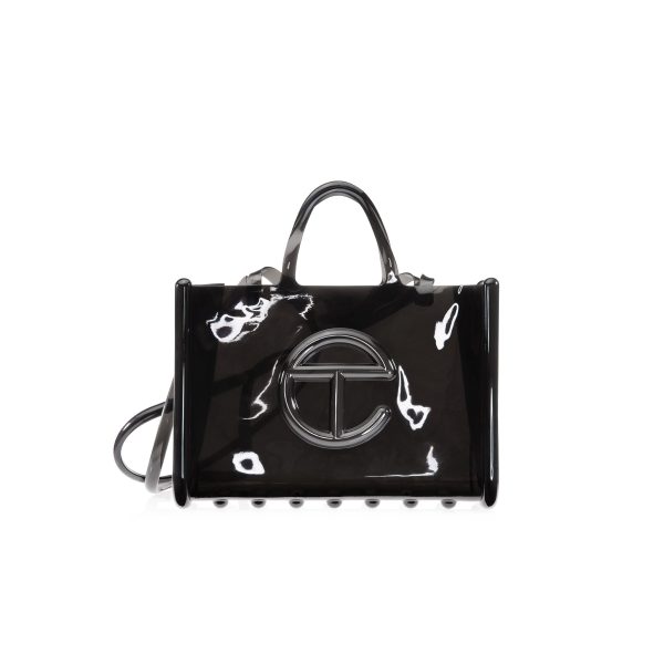 Large Jelly Shopper - Clear Black