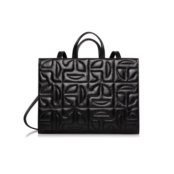 Quilted Large Shopper - Black