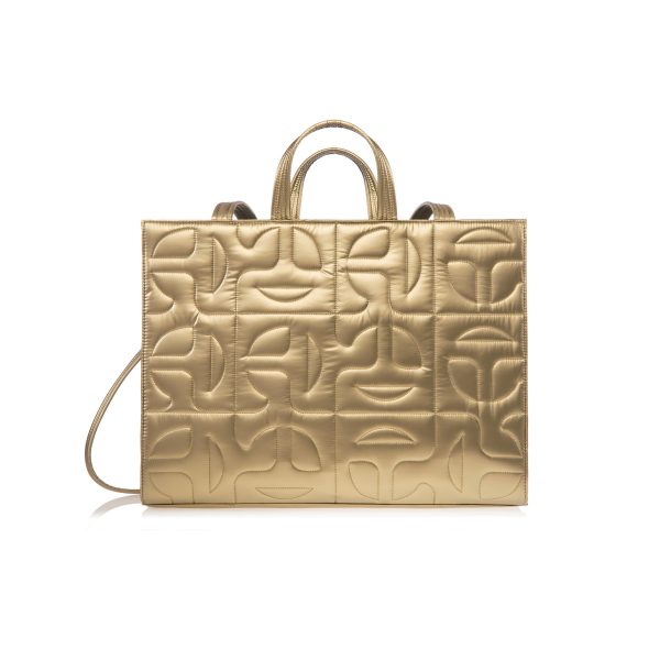 Quilted Large Shopper - Gold