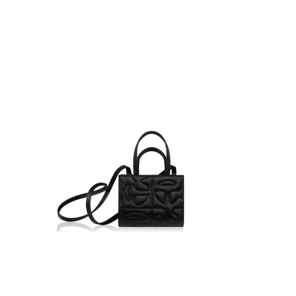 Quilted Small Shopper - Black