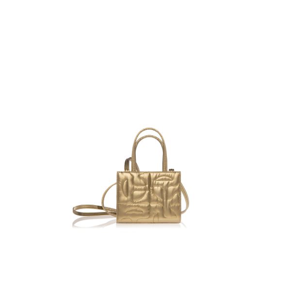 Quilted Small Shopper - Gold