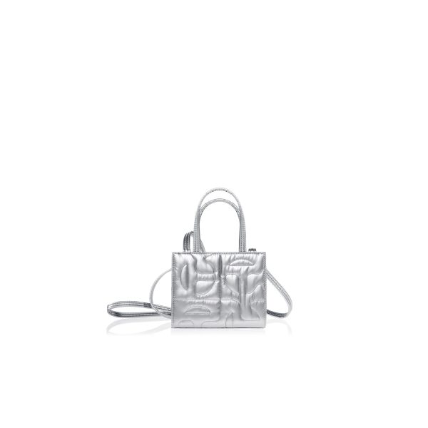 Quilted Small Shopper - Silver