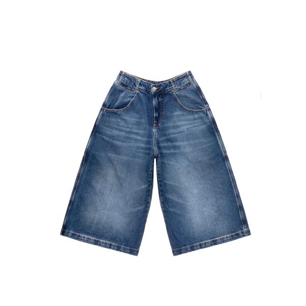 Baggy Jean Short - Blue