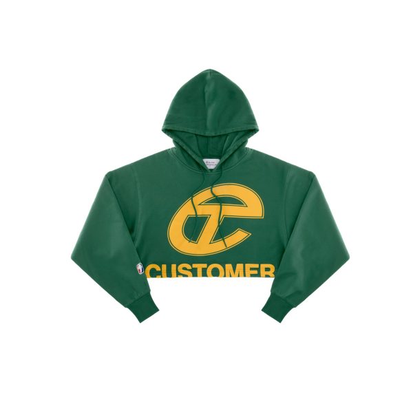 Crop Hoodie - Dark Green
