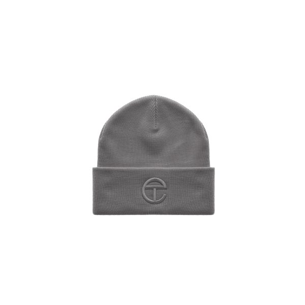 Embroidered Beanie - Grey
