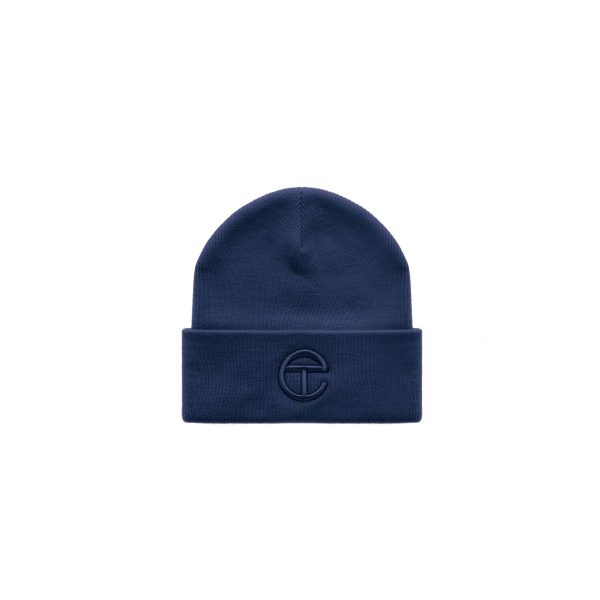 Embroidered Beanie - Navy