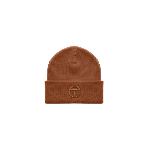 Embroidered Beanie - Tan