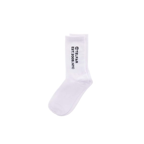 EST. 2005 Logo Socks - White