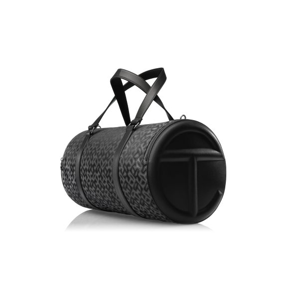 Large Jacquard Telfar Duffle - Black Monogram