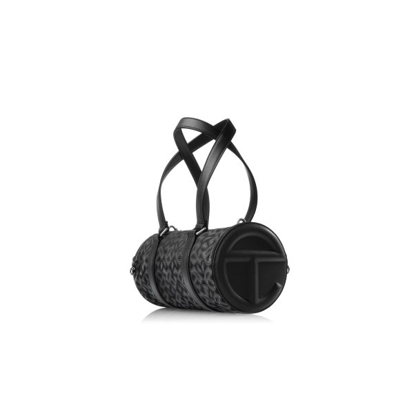 Medium Jacquard Telfar Duffle - Black Monogram