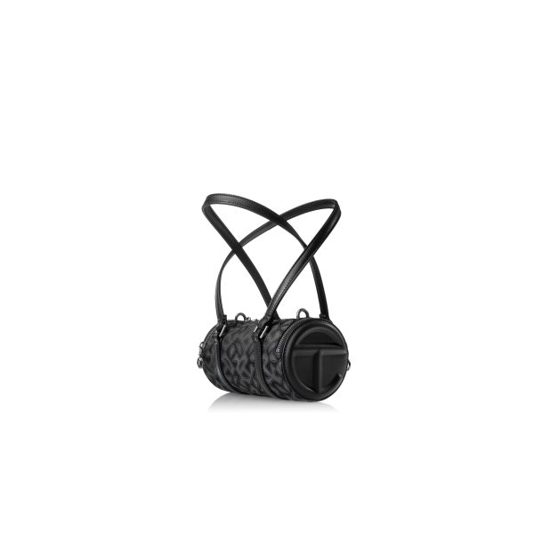 Small Jacquard Telfar Duffle - Black Monogram