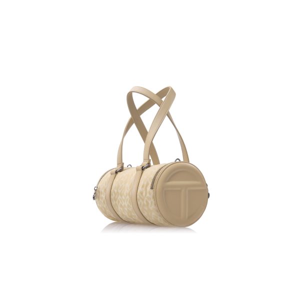 Medium Jacquard Telfar Duffle - Cream Monogram