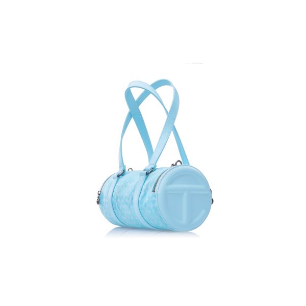 Medium Jacquard Telfar Duffle - Pool Blue Monogram