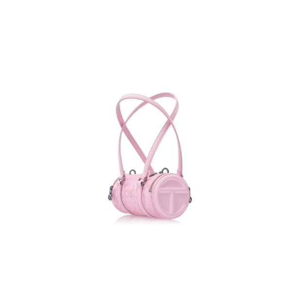 Small Jacquard Telfar Duffle - Bubblegum Monogram