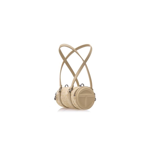 Small Jacquard Telfar Duffle - Cream Monogram