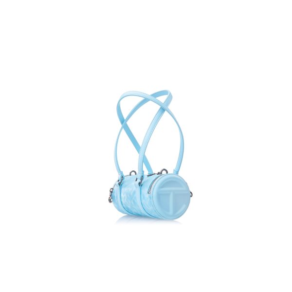 Small Jacquard Telfar Duffle - Pool Blue Monogram
