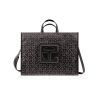 Large Jacquard Shopper - Black Monogram