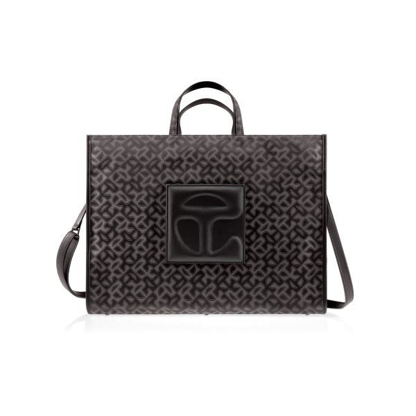 Large Jacquard Shopper - Black Monogram