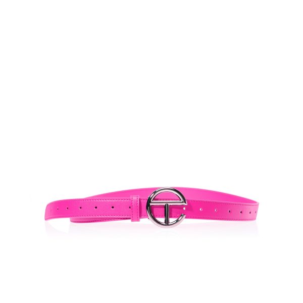 Logo Belt - Silver/Azalea