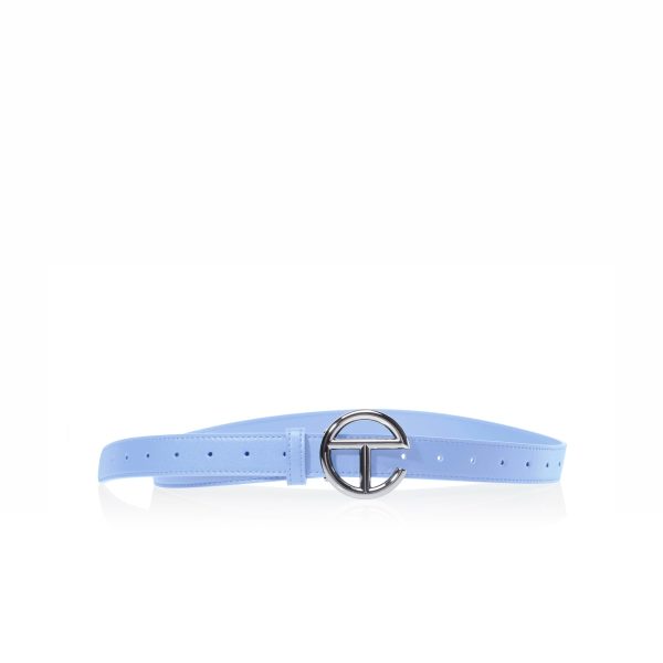 Logo Belt - Silver/Cerulean