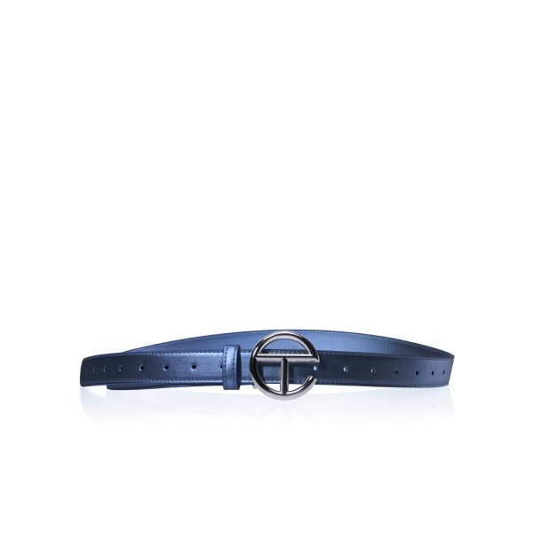 Logo Belt - Silver/Cobalt