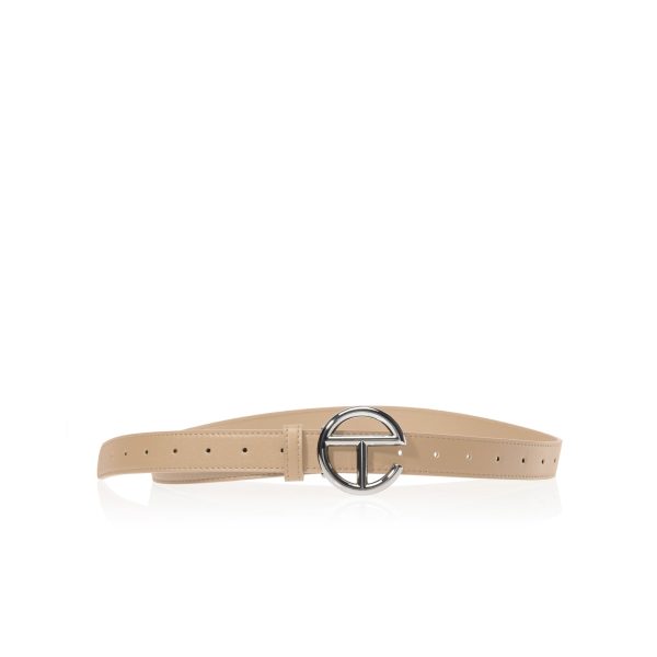 Logo Belt - Silver/Cream