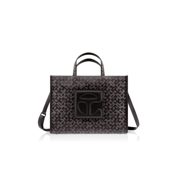 Medium Jacquard Shopper - Black Monogram
