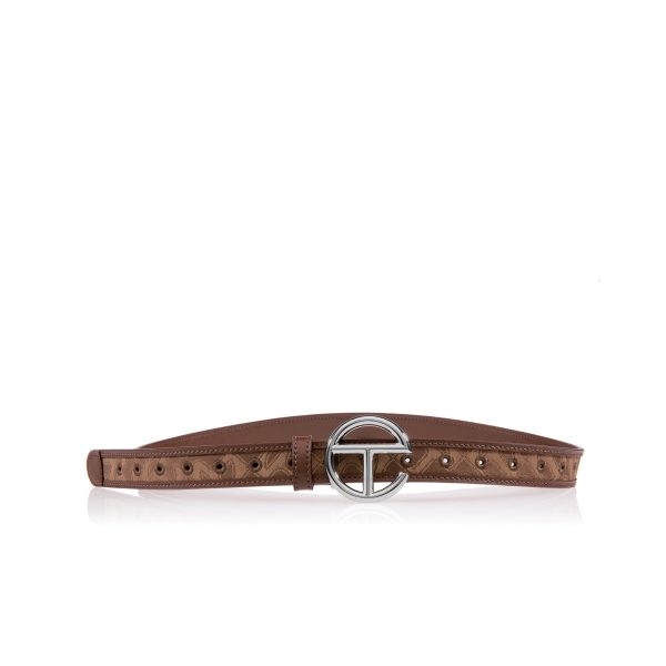Jacquard Logo Belt - Chocolate Monogram