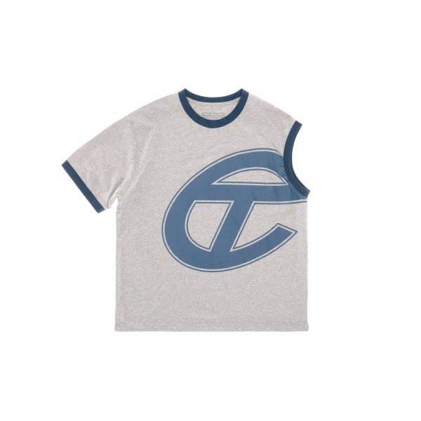 One Sleeve T - Heather Grey/Navy