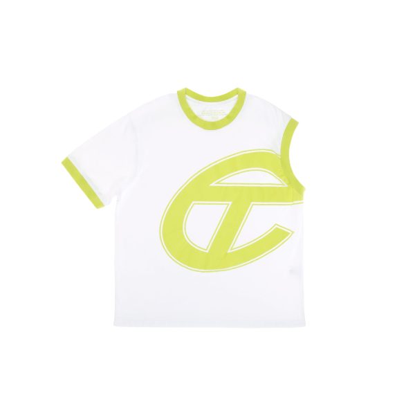 One Sleeve T - White/Lime
