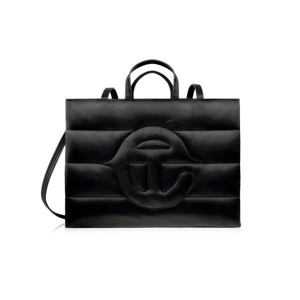 Large Puff Shopper - Black