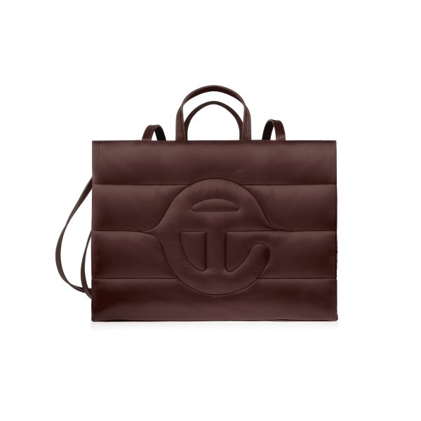 Large Puff Shopper - Chocolate