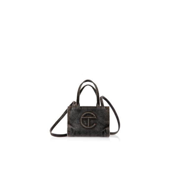 Small Denim Shopper - Black