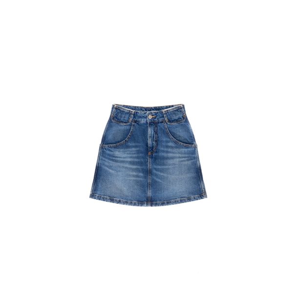 Short Jean Skirt - Blue
