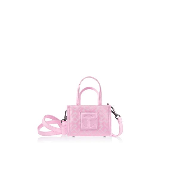 Small Jacquard Shopper - Bubblegum Monogram