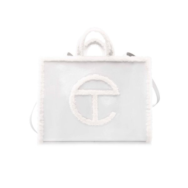 Large Shopper Crinkle - White
