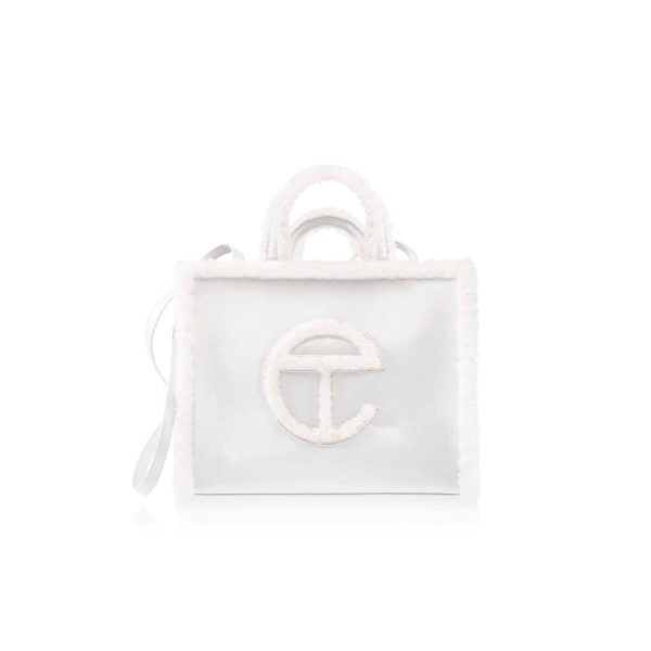 Medium Shopper Crinkle - White
