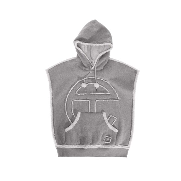 Sideless Hoodie - Heather Grey