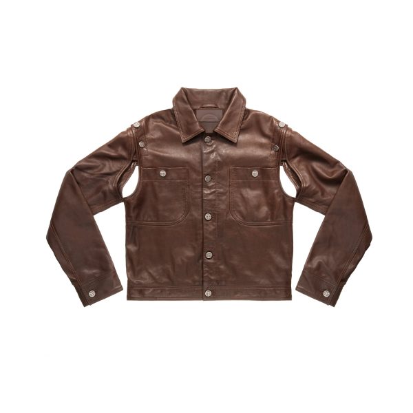 Detachable Leather Jacket - Chocolate